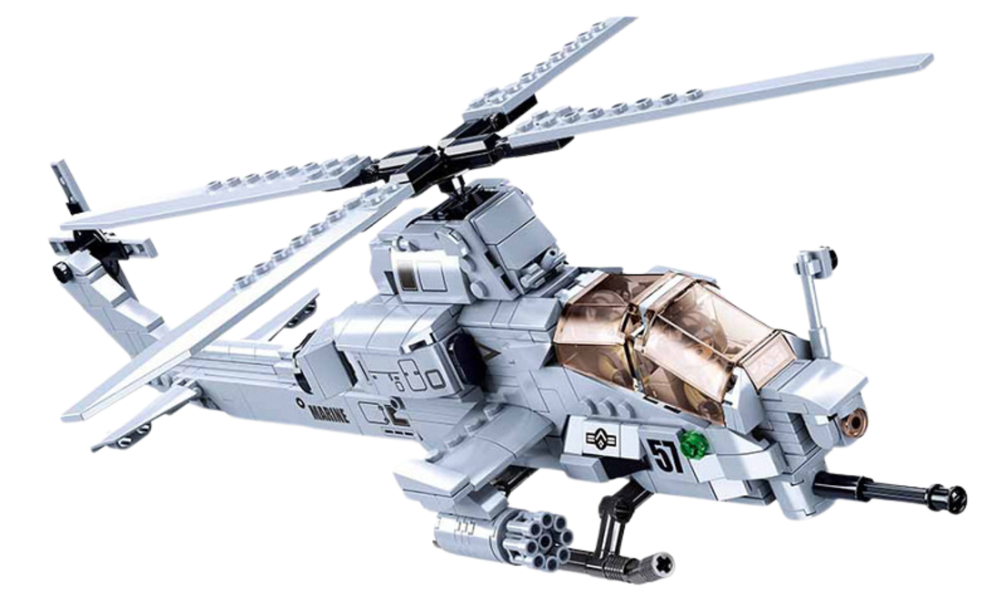 AH-1 Attack Helicopter Model (Blocks 482 pcs)